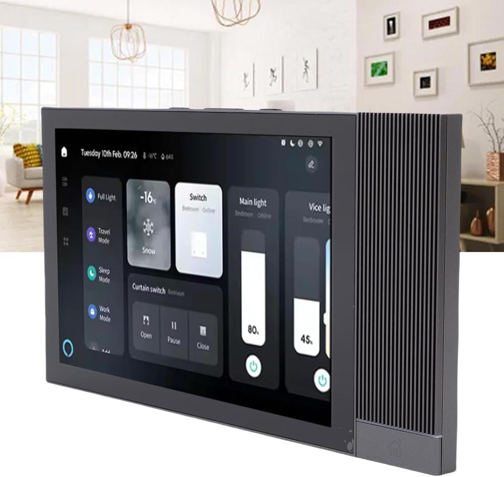 لوحة تحكم منزل ذكي متعددة الوظائف 8 بوصات – شاشة لمس + مضخم صوت + Zigbee للتحكم في جميع أجهزتك